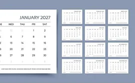 Template Kalender 2027 Gratis coreldraw cdr